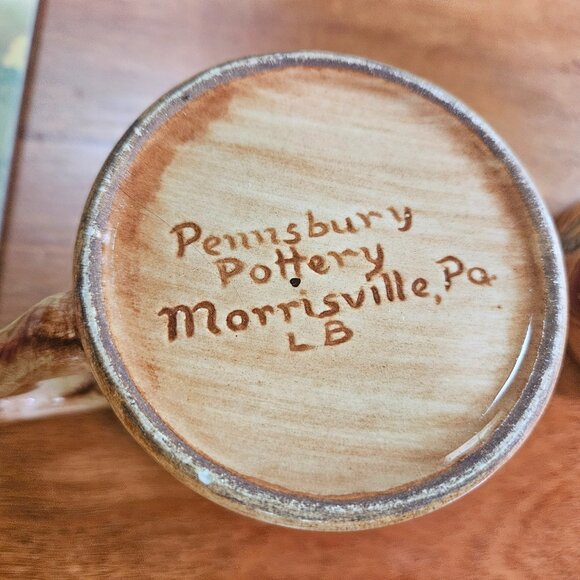 Pennsbury pottery vintage folk art glazed coffee mugs 1970s - Picture 7 of 7